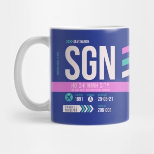 Ho Chi Minh City (SGN) Airport Code Baggage Tag Mug